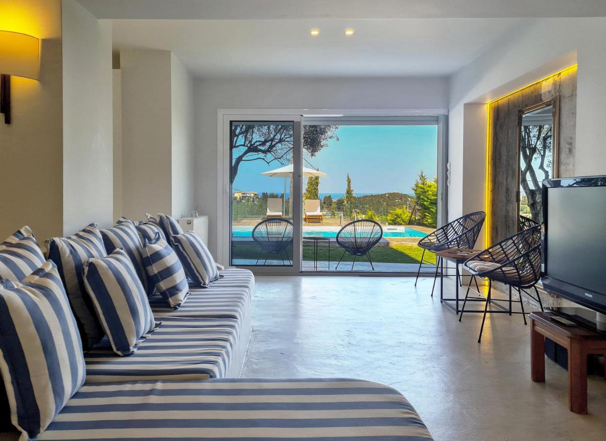 Villa Casa Azul With Private Pool Áyios Nikítas エクステリア 写真